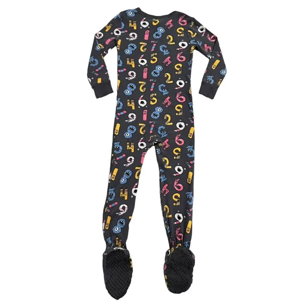 Old Navy 3T Animated Monster Numbers Footie Pajamas